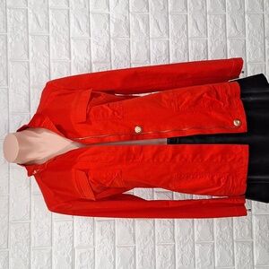 ST. JOHN Black Label Red Utility Jacket with Four Front Pockets